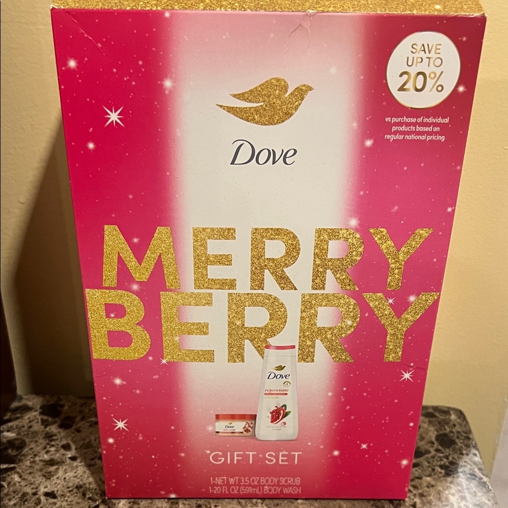Dove Merry Berry Body Wash Gift Set - Pink and Gold